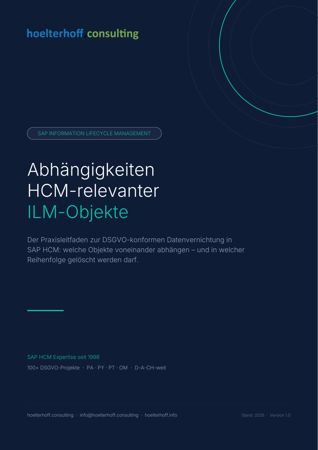 Leitfaden: Abh&auml;ngigkeiten HCM-relevanter ILM-Objekte (PDF)